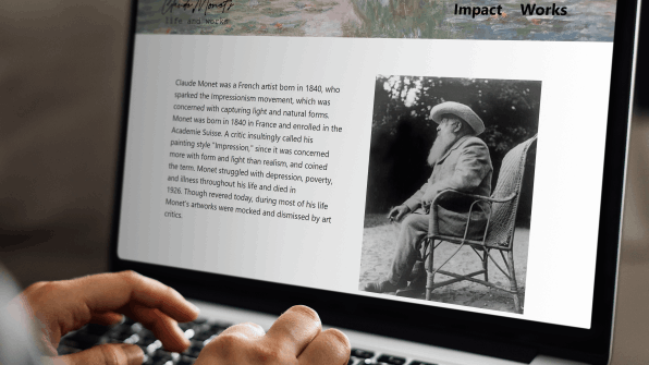 Responsive Website Claude Monet Website Design/Development